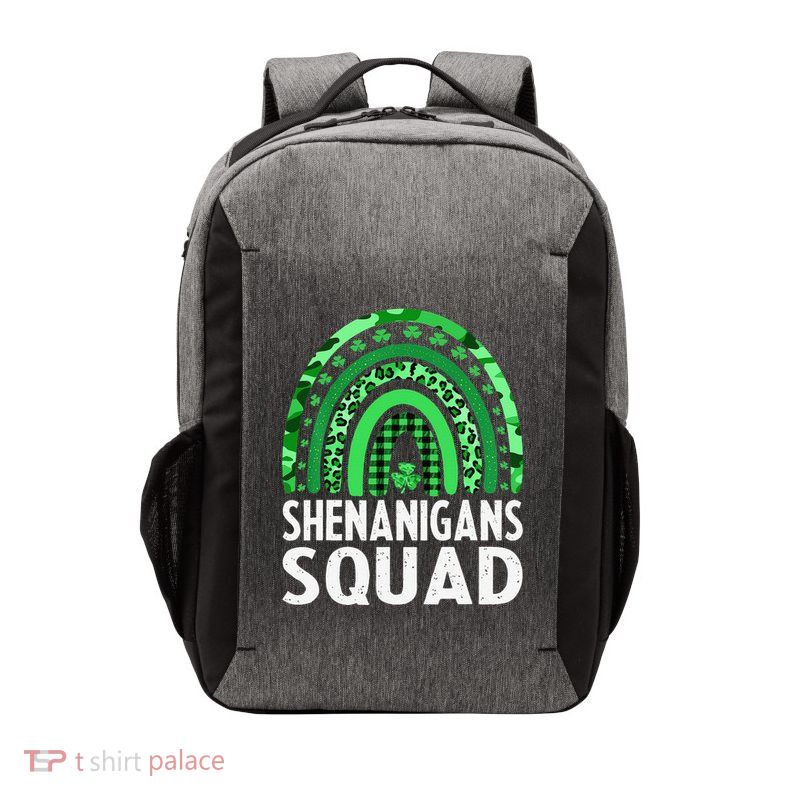 Rainbow Shenanigans Squad St Patricks Day Costume  Vector Backpack