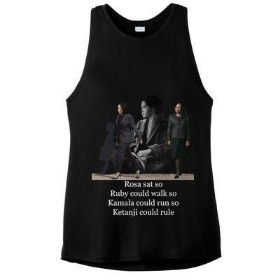 Rosa Sat So Ruby Could Walk So Kamala Could Run So Ketanji Could Rule Ladies PosiCharge Tri-Blend Wicking Tank