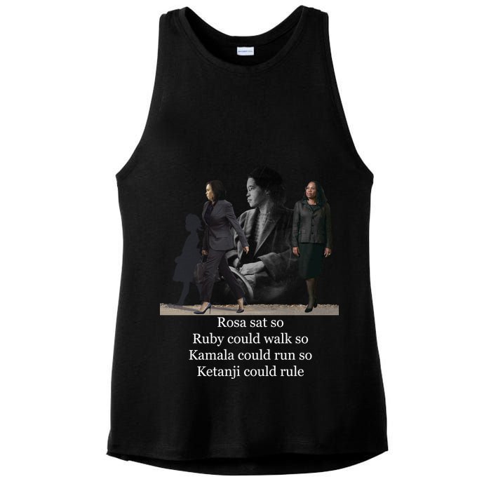 Rosa Sat So Ruby Could Walk So Kamala Could Run So Ketanji Could Rule Ladies PosiCharge Tri-Blend Wicking Tank