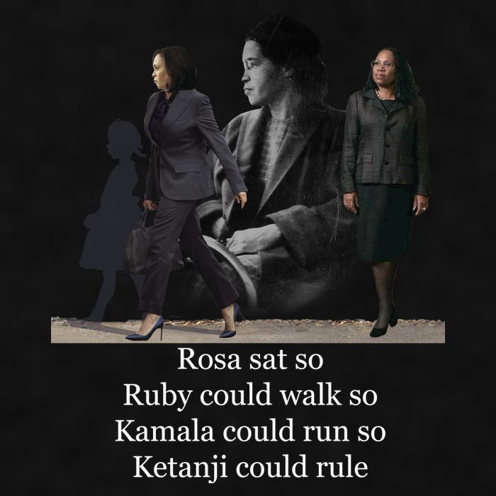 Rosa Sat So Ruby Could Walk So Kamala Could Run So Ketanji Could Rule Ladies PosiCharge Tri-Blend Wicking Tank