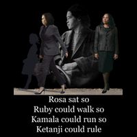 Rosa Sat So Ruby Could Walk So Kamala Could Run So Ketanji Could Rule Flat Bill Trucker Hat