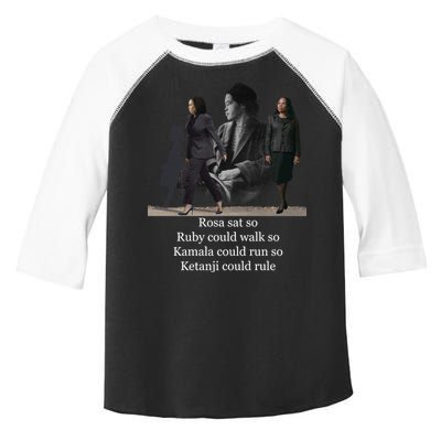Rosa Sat So Ruby Could Walk So Kamala Could Run So Ketanji Could Rule Toddler Fine Jersey T-Shirt