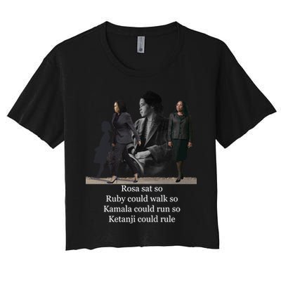 Rosa Sat So Ruby Could Walk So Kamala Could Run So Ketanji Could Rule Crop Top