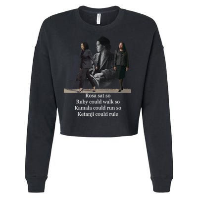 Rosa Sat So Ruby Could Walk So Kamala Could Run So Ketanji Could Rule Cropped Pullover Crew
