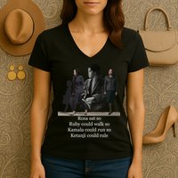 Rosa Sat So Ruby Could Walk So Kamala Could Run So Ketanji Could Rule Women's V-Neck T-Shirt