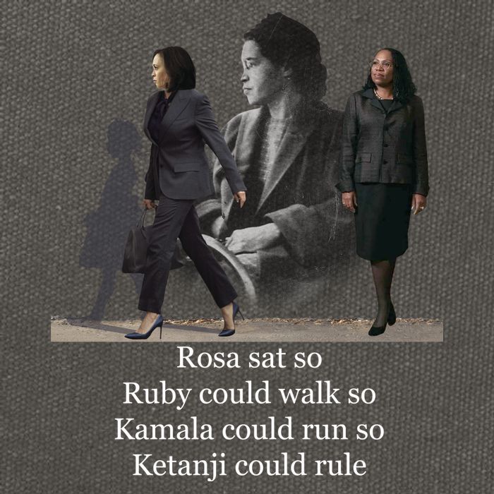 Rosa Sat So Ruby Could Walk So Kamala Could Run So Ketanji Could Rule Cotton Canvas Backpack
