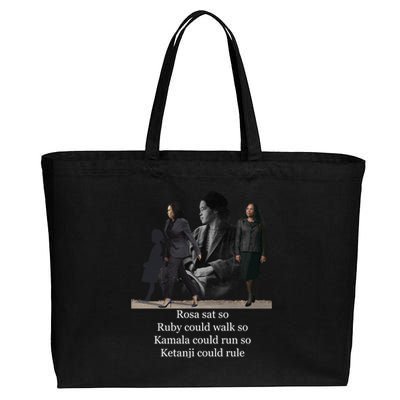 Rosa Sat So Ruby Could Walk So Kamala Could Run So Ketanji Could Rule Cotton Canvas Jumbo Tote