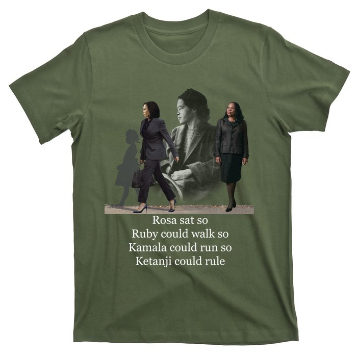 Rosa Sat So Ruby Could Walk So Kamala Could Run So Ketanji Could Rule T-Shirt