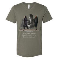 Rosa Sat So Ruby Could Walk So Kamala Could Run So Ketanji Could Rule V-Neck T-Shirt