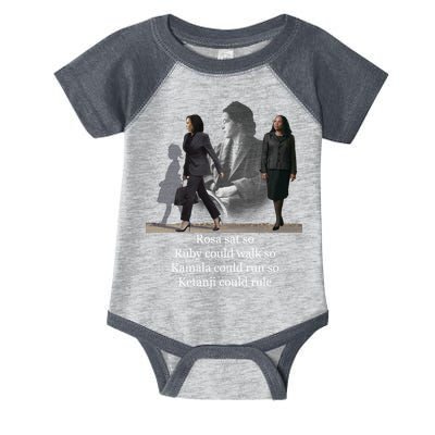 Rosa Sat So Ruby Could Walk So Kamala Could Run So Ketanji Could Rule Infant Baby Jersey Bodysuit