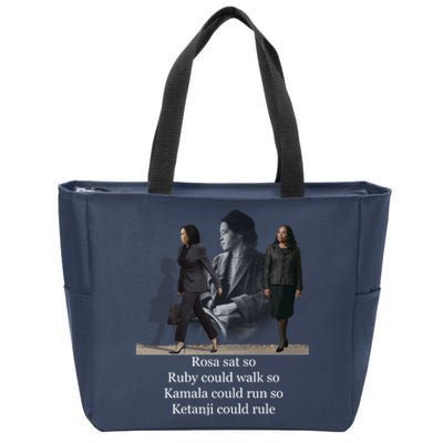 Rosa Sat So Ruby Could Walk So Kamala Could Run So Ketanji Could Rule Zip Tote Bag