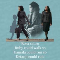 Rosa Sat So Ruby Could Walk So Kamala Could Run So Ketanji Could Rule Sueded Cloud Jersey T-Shirt