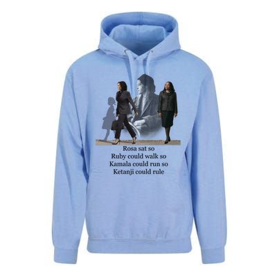 Rosa Sat So Ruby Could Walk So Kamala Could Run So Ketanji Could Rule Unisex Surf Hoodie