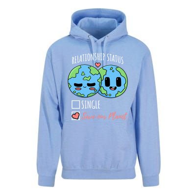 Relationship Status Save Our Planet Earth Day Funny Gift Unisex Surf Hoodie