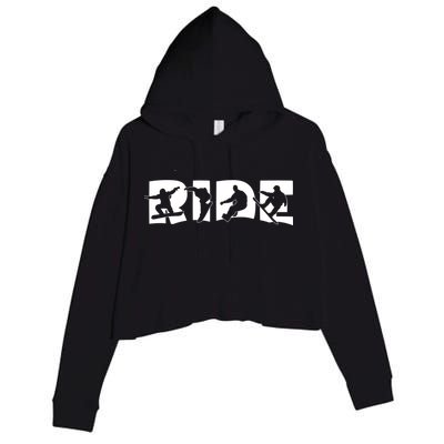 RIDE Snowboard, Silhouette Snowboarding Crop Fleece Hoodie