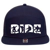 RIDE Snowboard, Silhouette Snowboarding 7 Panel Mesh Trucker Snapback Hat