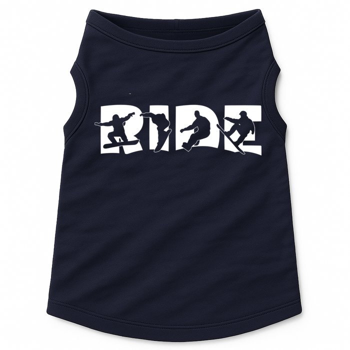 RIDE Snowboard, Silhouette Snowboarding Doggie Tank