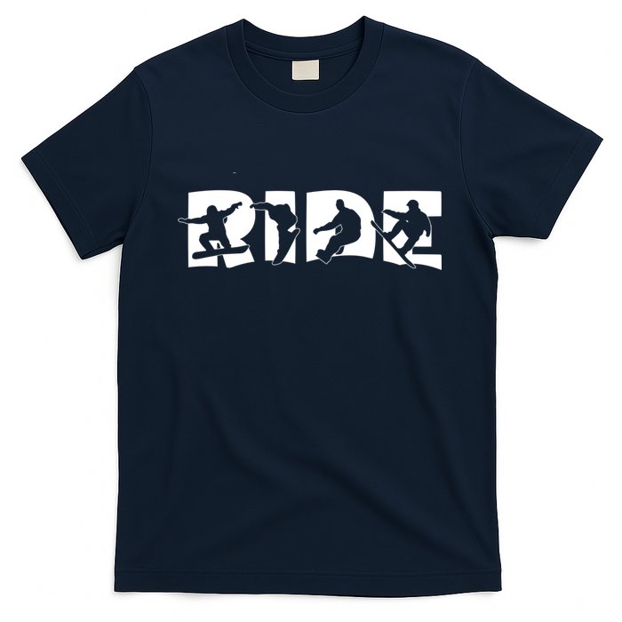 RIDE Snowboard, Silhouette Snowboarding T-Shirt