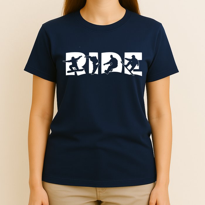 RIDE Snowboard, Silhouette Snowboarding T-Shirt