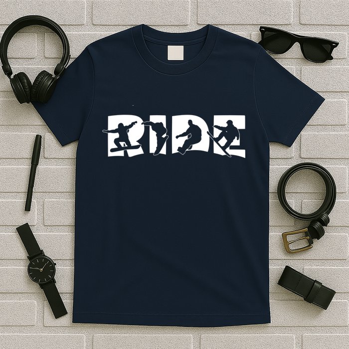 RIDE Snowboard, Silhouette Snowboarding T-Shirt