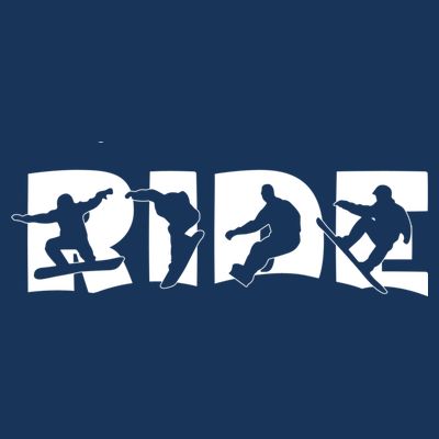RIDE Snowboard, Silhouette Snowboarding T-Shirt