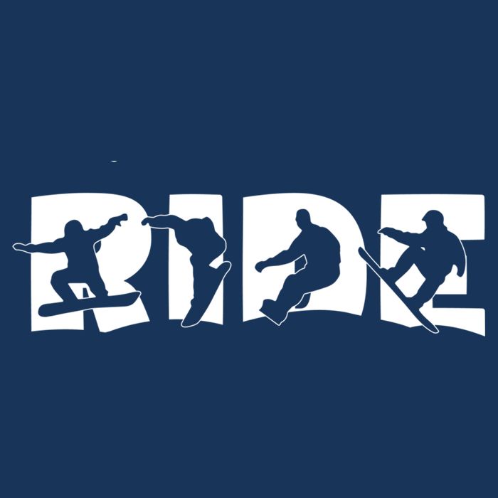 RIDE Snowboard, Silhouette Snowboarding T-Shirt