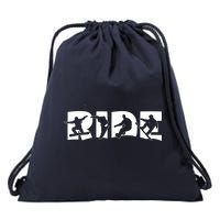 RIDE Snowboard, Silhouette Snowboarding Drawstring Bag