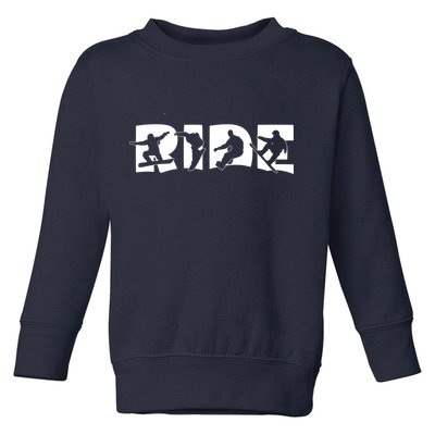 RIDE Snowboard, Silhouette Snowboarding Toddler Sweatshirt