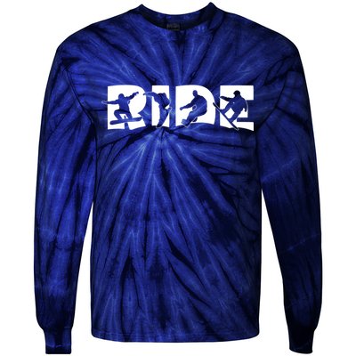 RIDE Snowboard, Silhouette Snowboarding Tie-Dye Long Sleeve Shirt