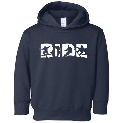 RIDE Snowboard, Silhouette Snowboarding Toddler Hoodie