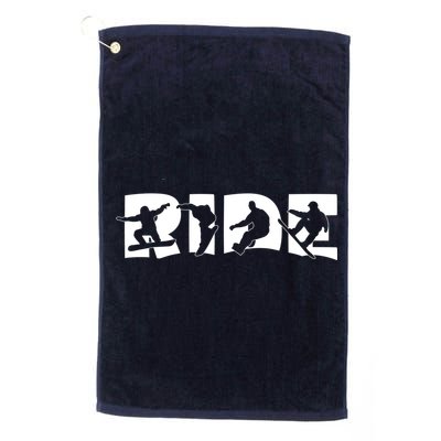 RIDE Snowboard, Silhouette Snowboarding Golf Towel