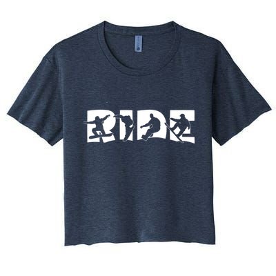 RIDE Snowboard, Silhouette Snowboarding Crop Top