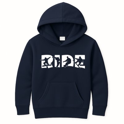 RIDE Snowboard, Silhouette Snowboarding Kids Hoodie