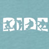 RIDE Snowboard, Silhouette Snowboarding Sueded Cloud Jersey T-Shirt