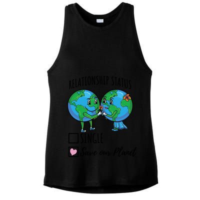 Relationship Status Save Our Planet Funny Gift Ladies PosiCharge Tri-Blend Wicking Tank