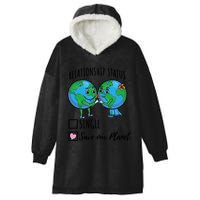 Relationship Status Save Our Planet Funny Gift Hooded Wearable Blanket
