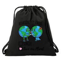 Relationship Status Save Our Planet Funny Gift Drawstring Bag