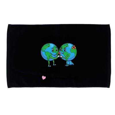 Relationship Status Save Our Planet Funny Gift Microfiber Hand Towel