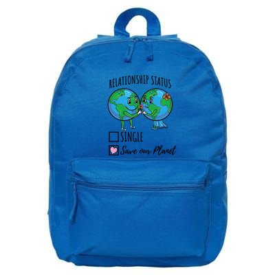 Relationship Status Save Our Planet Funny Gift 16 in Basic Backpack