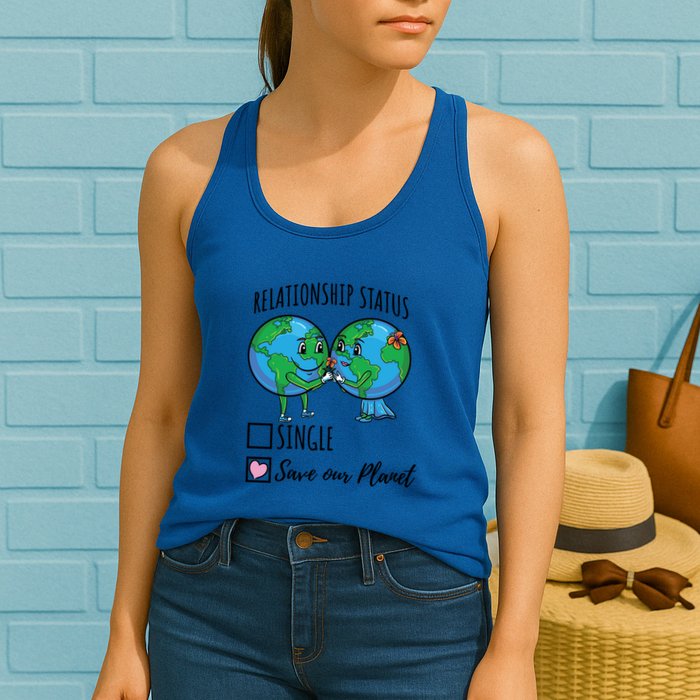 Relationship Status Save Our Planet Funny Gift Womens Tank Top