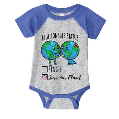Relationship Status Save Our Planet Funny Gift Infant Baby Jersey Bodysuit