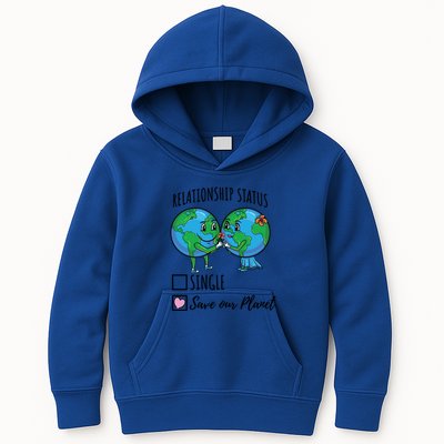 Relationship Status Save Our Planet Funny Gift Kids Hoodie