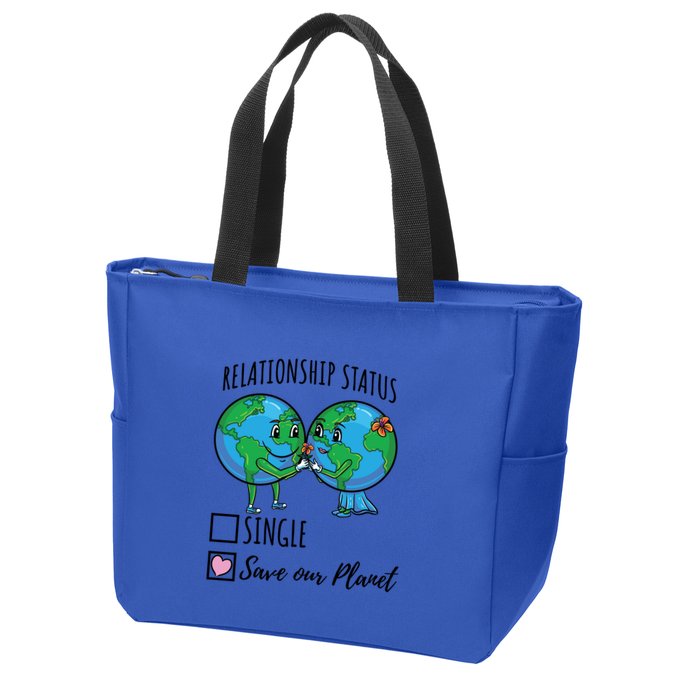 Relationship Status Save Our Planet Funny Gift Zip Tote Bag