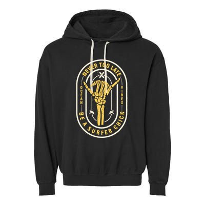 Retro Surfing Summer Logo Garment-Dyed Fleece Hoodie