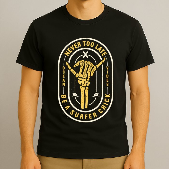 Retro Surfing Summer Logo T-Shirt