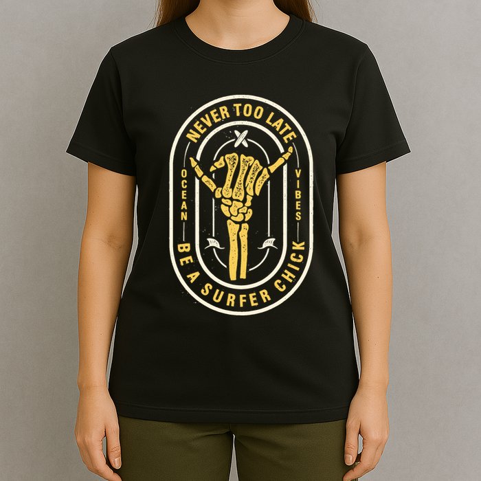 Retro Surfing Summer Logo T-Shirt