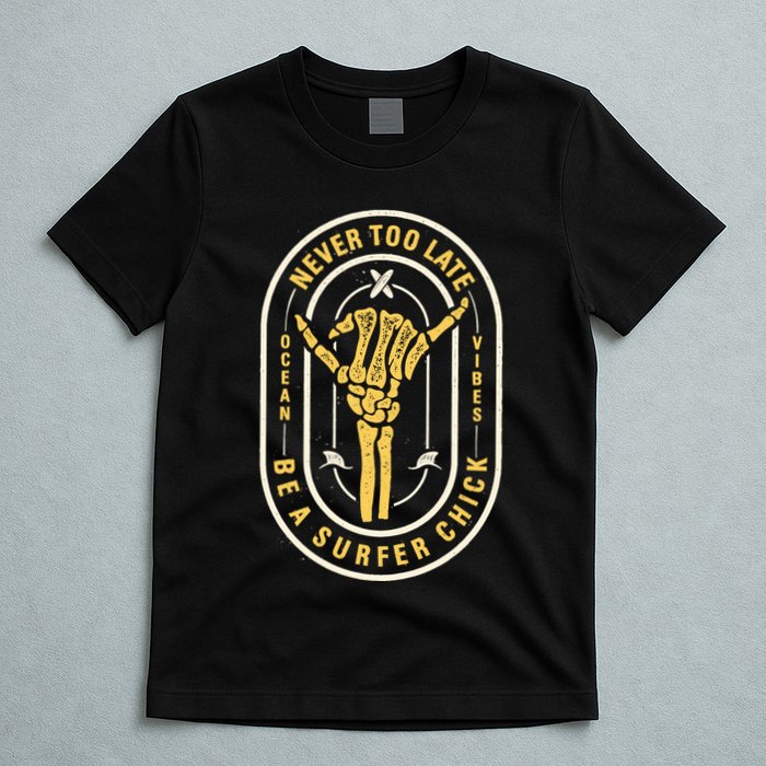 Retro Surfing Summer Logo T-Shirt