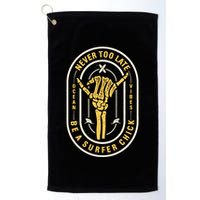 Retro Surfing Summer Logo Golf Towel