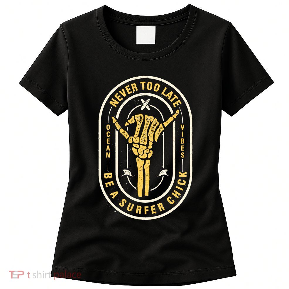 Retro Surfing Summer Logo Womens T-Shirt