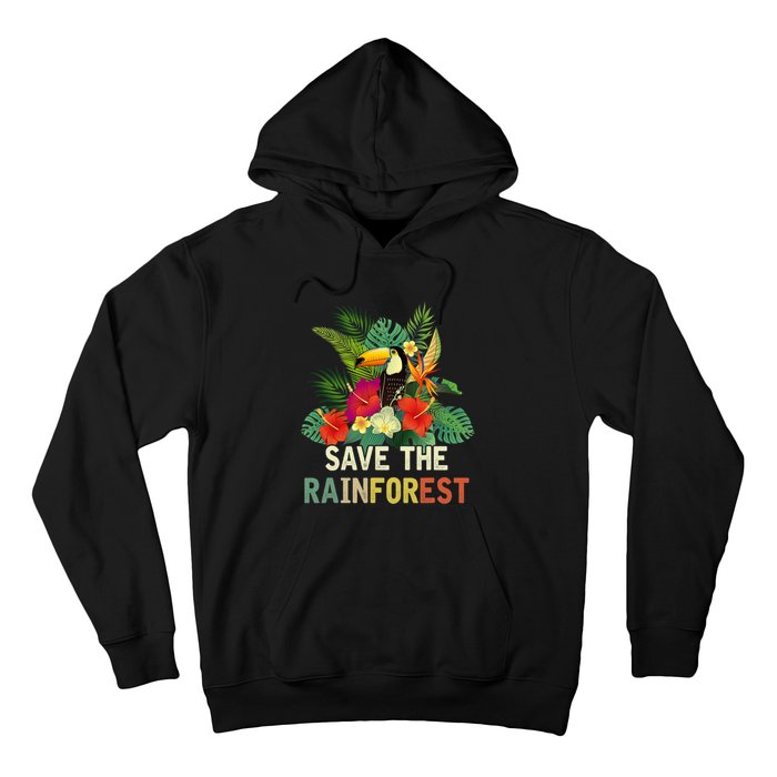 Retro Style Save The Rainforest Earth Day Gift Hoodie